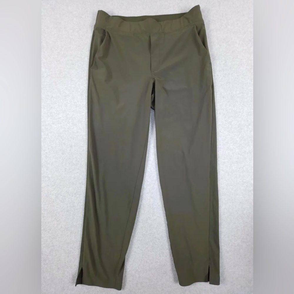 Athleta Pants Women's Size 8 Brooklyn Ankle Pant Green Elastic Waist